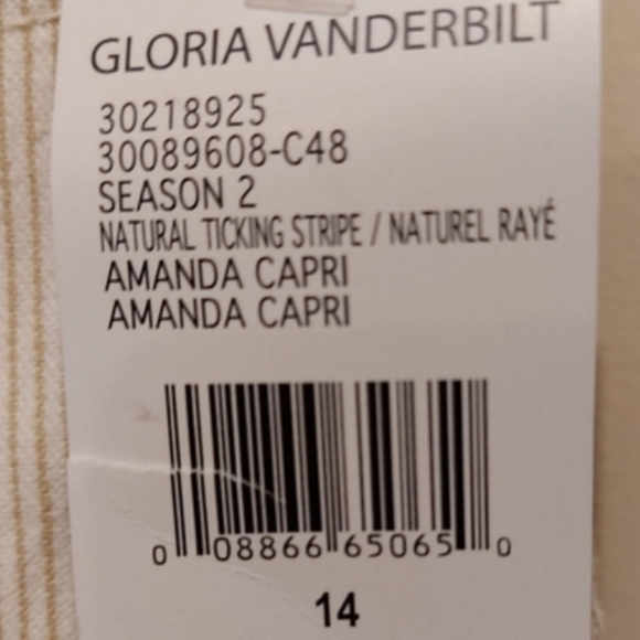 3 for $25- Gloria Vanderbilt Cream Capris, Size 14 - Picture 6 of 16